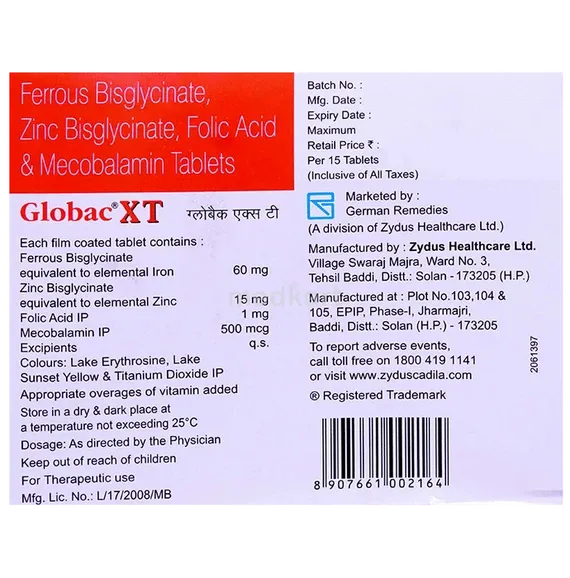 globac xt tablet 15's